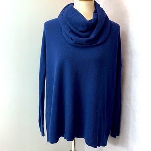 Joie dark navy oversized cowl neck sweater XS EUC
